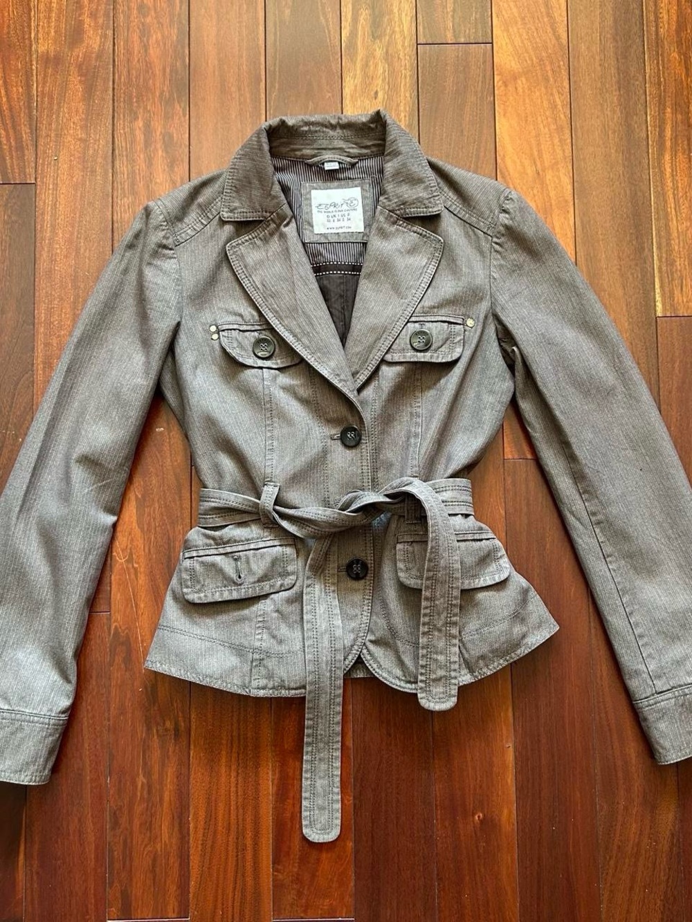 Esprit Taupe Belted Casual Blazer